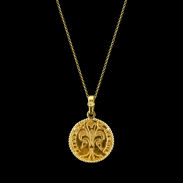 Florentine Gold Coin Necklace / Pendant — 24kt Pure Gold Florin