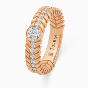 Diamond Alloro Big with diamonds, rose gold