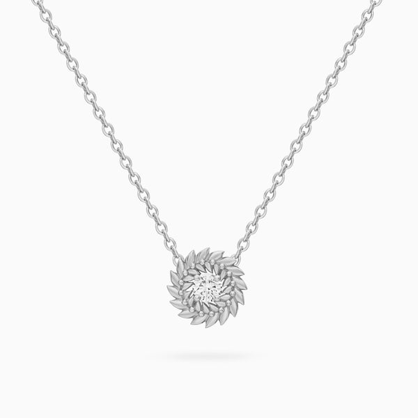 Diamond Alloro Small Necklace, Platinum