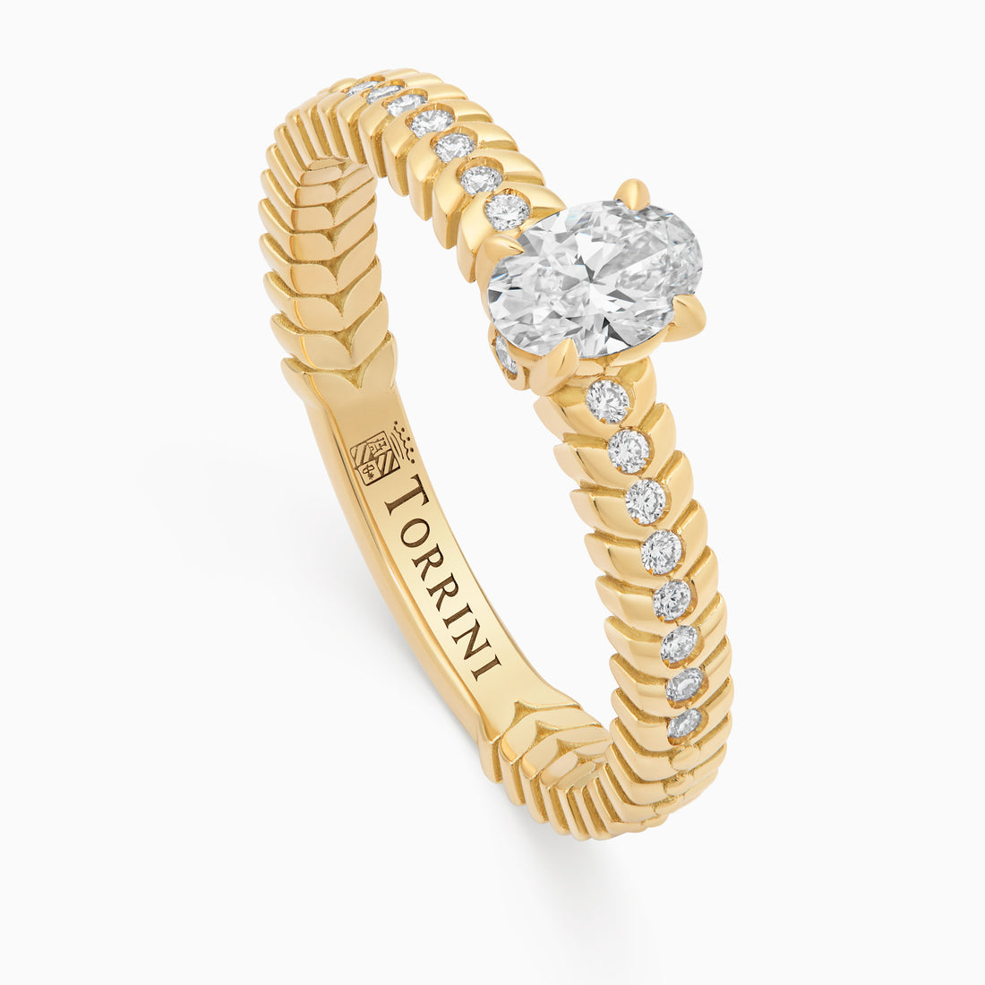 Diamond Alloro Griffe Small, yellow gold