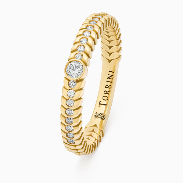 Diamond Alloro Classic with diamonds, yellow gold