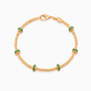 Emerald Botticelle Small Bracelet, Rose Gold