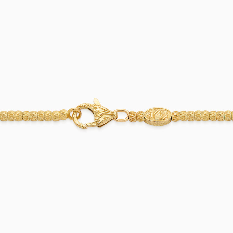 Emerald Botticelle Small Necklace – 1 Wheel, Yellow Gold