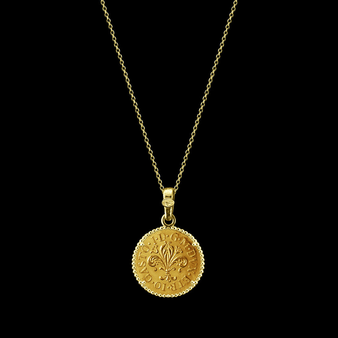 24kt Gold Florentine Coin Necklace – Mezzo Zecchino