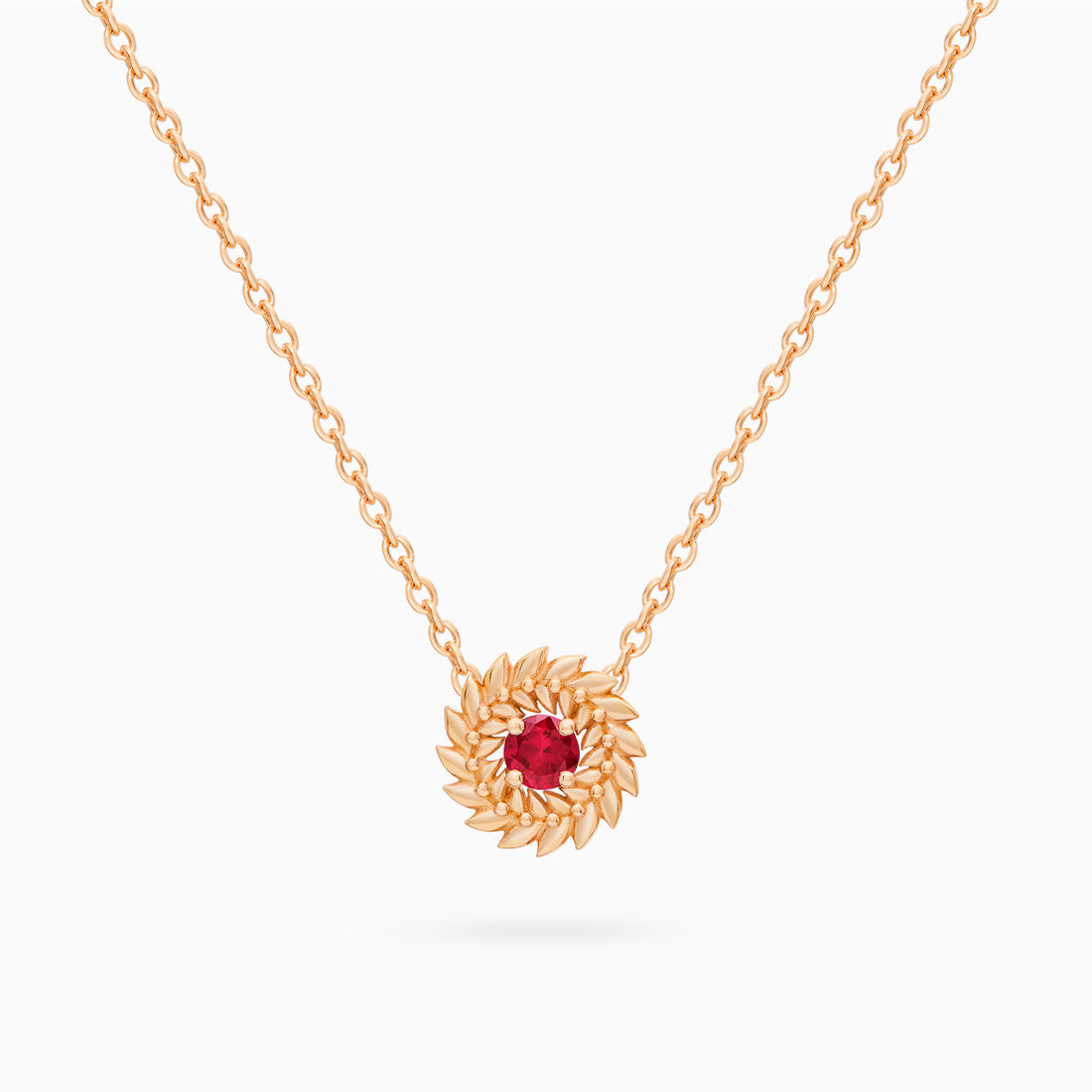 Ruby Alloro Small Necklace, Rose Gold