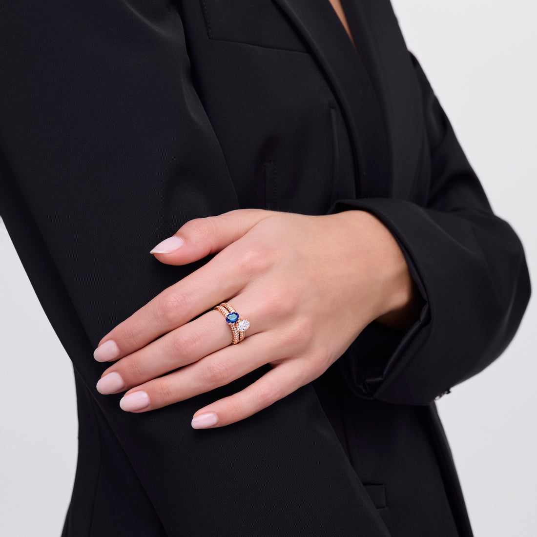 Sapphire Alloro Griffe Medium, rose gold