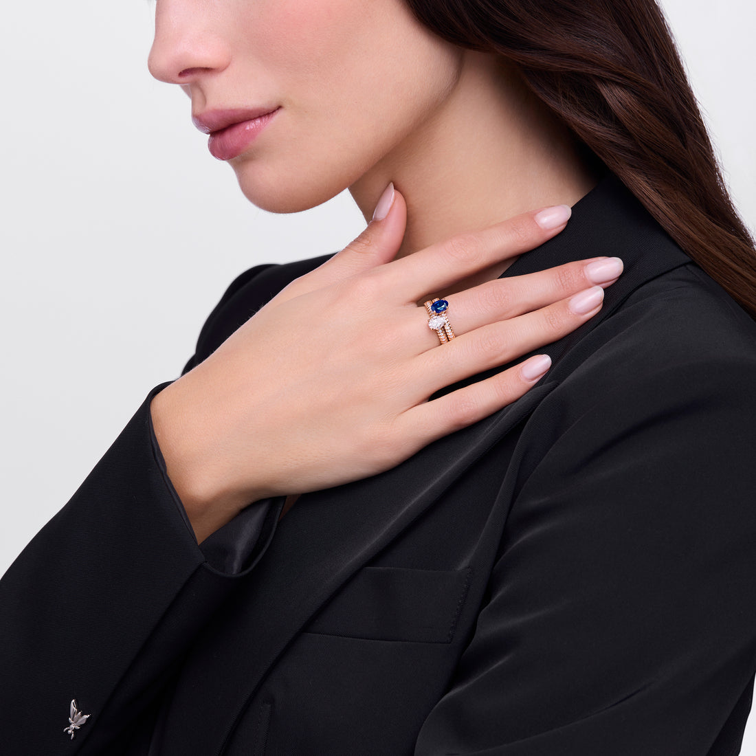 Sapphire Alloro Griffe Medium, rose gold