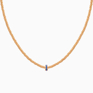 Sapphire Botticelle Small Necklace – 1 Wheel, Rose Gold