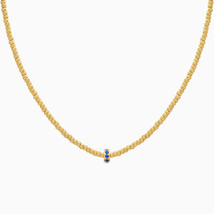 Sapphire Botticelle Small Necklace – 1 Wheel, Yellow Gold