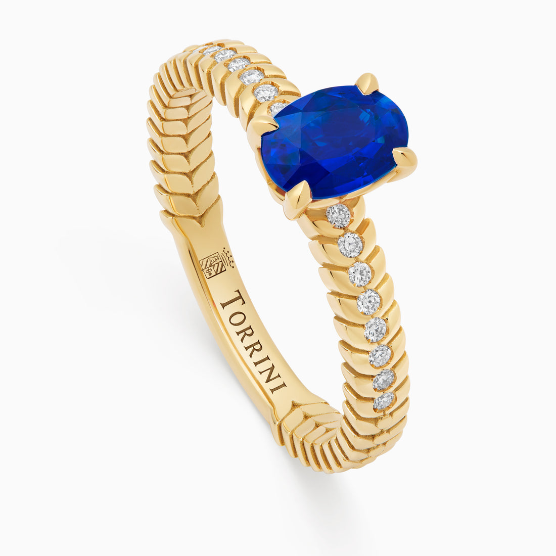 Sapphire Alloro Griffe Medium, yellow gold
