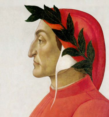 Portrait of Dante Alighieri, author of the Divine Comedy
